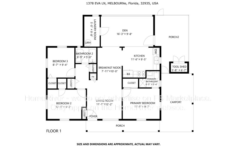 Move In Ready! - 1378 EVA LN, MELBOURNE FL 32935 property image