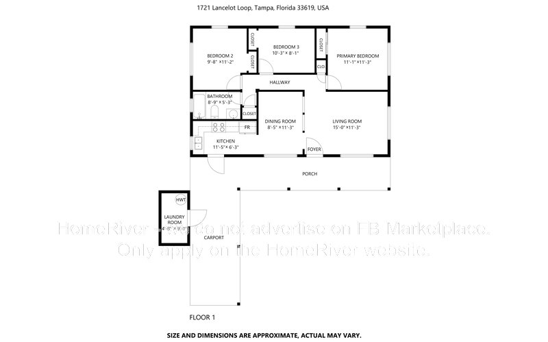 Available Now! Amazing 3 bed 1 bath home! property image